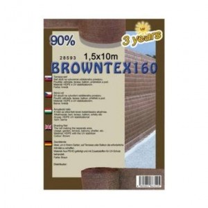 Árnyékoló háló BROWNTEX 1x10 m barna  90%